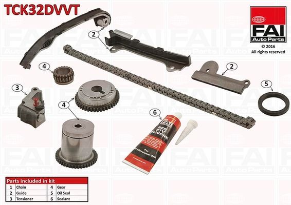 FAI AUTOPARTS pavaros grandinės komplektas TCK32DVVT